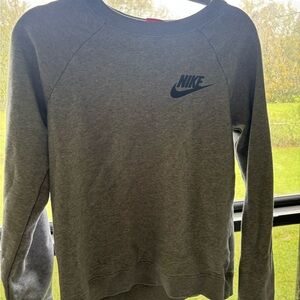 Nike Grey Crewneck with Black Swoosh and Red Tag
